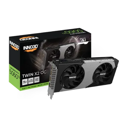 INNO3D RTX 5060 Ti Twin X2 OC 16GB GDDR7 Graphics Card (N506T2-16D7X-191073N)