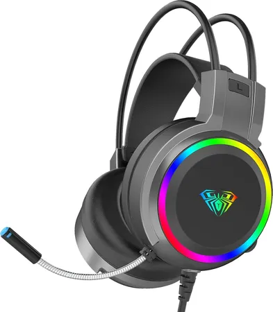 AULA S608 WIRED GAMING HEADSET |RGB (BLACK)