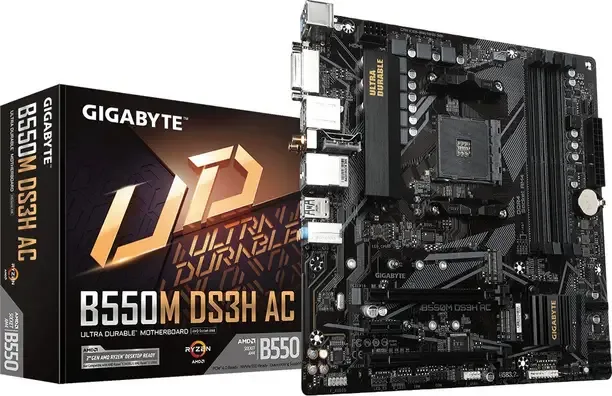 GIGABYTE B550M DS3H AC AM4Socket Micro-ATX AMD B550 Chipset DDR4 Motherboard for Desktop