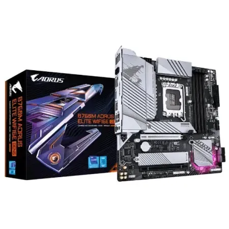 Gigabyte B760M AORUS ELITE WIFI6E GEN5 Intel B760 LGA1700 DDR5 Micro-ATX Motherboard