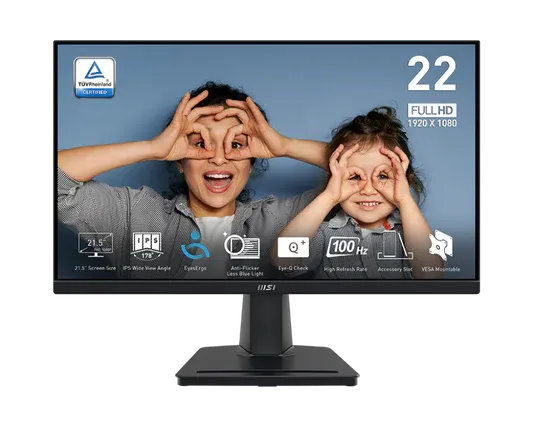 MSI PRO MP225 21.5" Full-HD IPS 1080p 100Hz 1ms Monitor