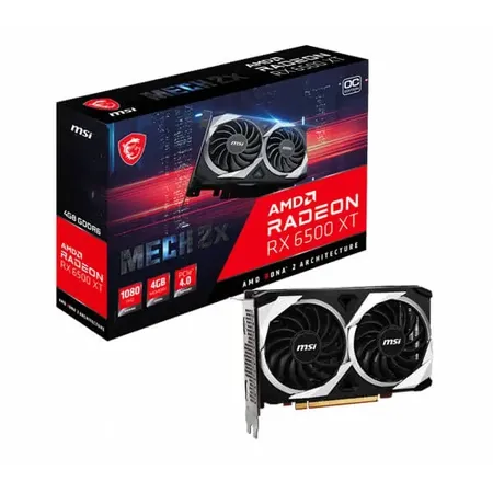MSI Radeon RX 6500 XT Mech 2X 4G OC 4GB GDDR6 Graphic Card