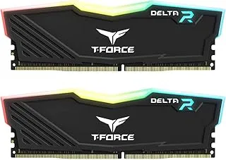 TEAMGROUP T-Force Delta RGB DDR4 32GB (2x16GB) 3200MHz (PC4-25600) CL16 Desktop Memory Module Ram TF3D416G3200HC16CDC01 - Black