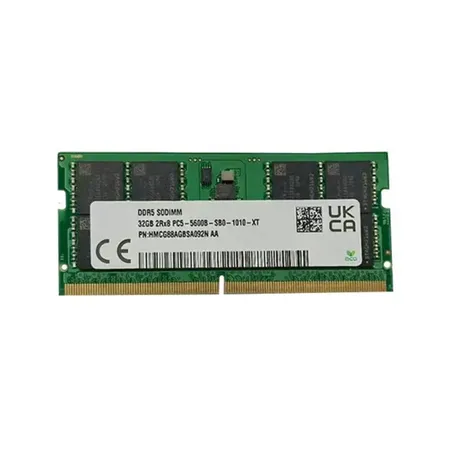SK Hynix 32GB DDR5 RAM 5600MHz CL46 2Rx8 262-Pin SO-DIMM Laptop Memory (Pulled Out)