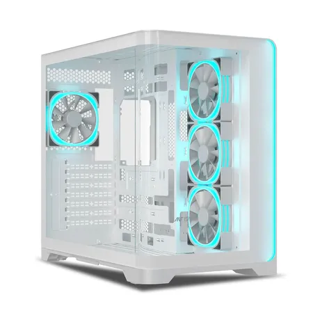 ANT ESPORTS CRYSTAL ARC ARGB WHITE ATX MID TOWER CASE
