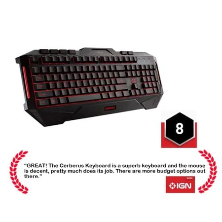 ASUS Cerberus Full size Wired Gaming Keyboard (Black) (Membrane Keyboard) (Cerberus)
