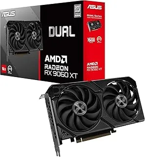 ASUS Dual Radeon™ RX 9060 XT 16GB GDDR6, AMD Radeon™ RX 9060 XT,Digital Max Resolution 7680 x 4320, Yes x 1 (Native HDMI 2.1b), Yes x 2 (Native DisplayPort 2.1a), HDCP Support Yes (2.3)