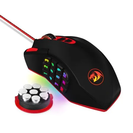REDRAGON Prediction M901 MMO Laser Wired Ergonomic Gaming Mouse ( M901 ) ( 24000DPI / 18 Macro Button ) ( Black )