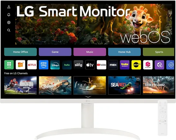 LG 27SR75U-W 27 INCH 4K UHD SMART MONITOR, WHITE