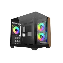 Cooler Master Elite 481 Wood Micro ATX Mid Tower Cabinet Black (E481-KHNN-S00)