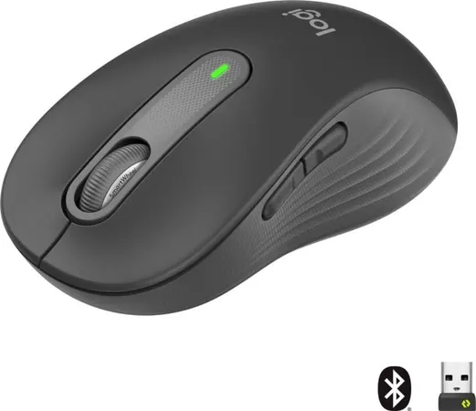 LOGITECH Signature M650 L Wireless Ambidextrous Gaming Mouse ( 鈥?10-006247 ) (4000DPI / 5 Macro Button ) ( Graphite )