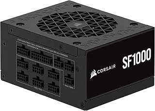 CORSAIR SF1000 (2024) Fully Modular Low Noise 80 Plus Platinum ATX Power Supply – ATX 3.0 Compliant – PCIe 5.0 Ready – SFX-to-ATX Bracket Included – Black