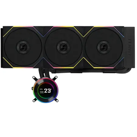 Lian Li Hydroshift II LCD-C 360CL 360mm CPU Liquid Cooler Black (G89-GHS2LCD36RB-IN)