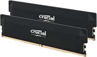 Crucial Pro DDR5 RAM 32GB Kit (2x16GB) 6400MHz CL38, Overclocking Desktop Gaming Memory, Intel XMP 3.0 & AMD Expo Compatible – Black CP2K16G64C38U5B