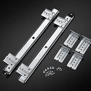 Channel for Computer Table Lapdesk Study Office Desk Keyboard Drawer Tray Slide Rail Adjustable Steel Metal Underdesk Telescopic