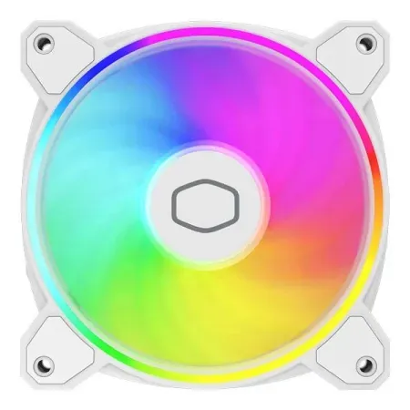 Cooler Master MF120 Halo 2 120mm PWM Duo-Ring ARGB Computer Case Fan - White