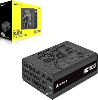 CORSAIR HX1500i Fully Modular Ultra-Low Noise ATX Power Supply - ATX 3.1 & PCIe 5.1 Compliant - Fluid Dynamic Bearing Fan - CORSAIR iCUE Software Compatible - 80 Plus Platinum Efficiency