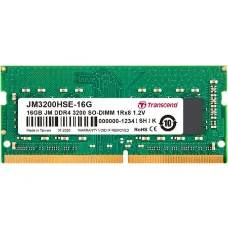 Transcend 16GB DDR4 3200 MHz Unbuffered SO-DIMM RAM Module (1 x 16GB)