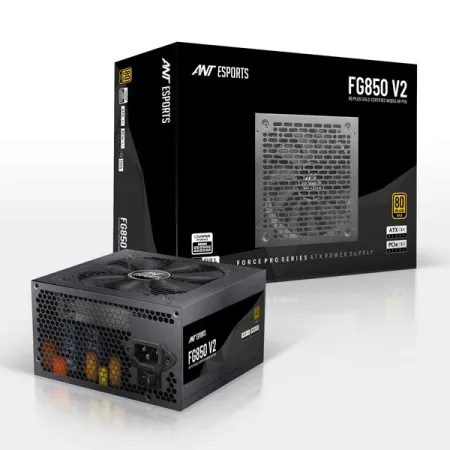 Ant Esports FG850 V2 - 80 Plus Gold Certified 850 Watt Full-Modular Power Supply