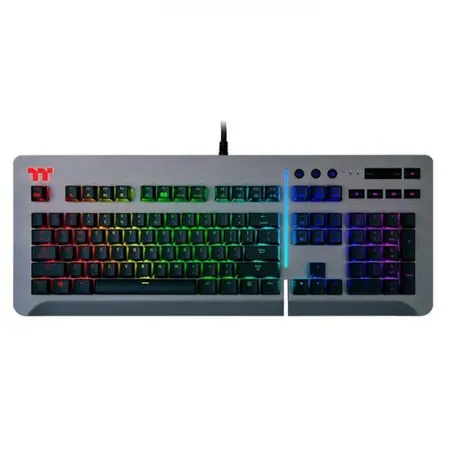 THERMALTAKE Level 20 Titanium Full Size Wired Gaming Keyboard ( Black ) (Cherry MX Blue Switches ) ( KB-LVT-BLSRUS-01 )