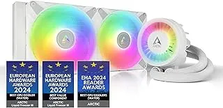 ARCTIC Liquid Freezer III 280 A-RGB - CPU AIO Water Cooler, Water Cooling PC, Intel & AMD, Efficient PWM-Controlled Pump, Fan: 200–1900 RPM, LGA1851 and LGA1700 Contact Frame - White