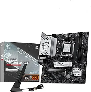 MSI B850M Gaming WIFI6E Motherboard, mATX - Supports AMD Ryzen 9000/8000 / 7000 Processors, AM5 - DDR5 Memory Boost 8200+ MT/s (OC), PCIe 4.0 x16, M.2 Gen5, Wi-Fi 6E, 2.5G LAN