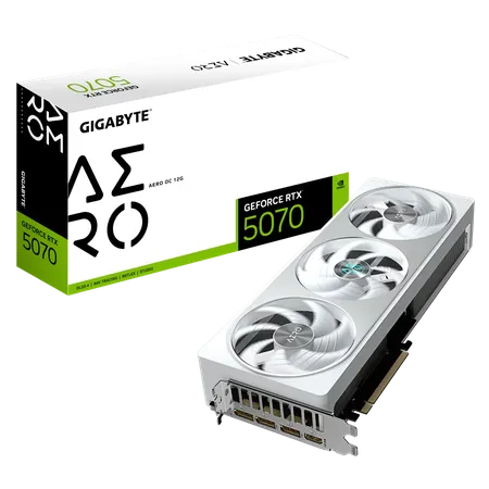 Gigabyte Nvidia GeForce RTX 5070 Aero OC 12GB GDDR7 Triple Fan Graphics Card