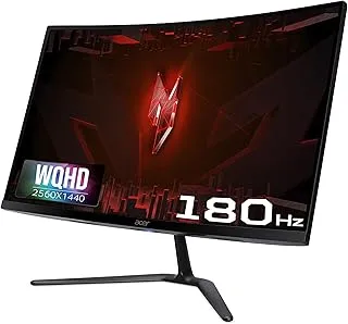Acer ED270U S3 27 Inch WQHD 2560x1440 1500R Curved Gaming Backlit LED LCD Monitor I 1MS VRB, 180Hz Refresh Rate I AMD FreeSync I 2 x HDMI 1 x Display Port I Stereo speakers I Eye Care I HDR 10 I Black