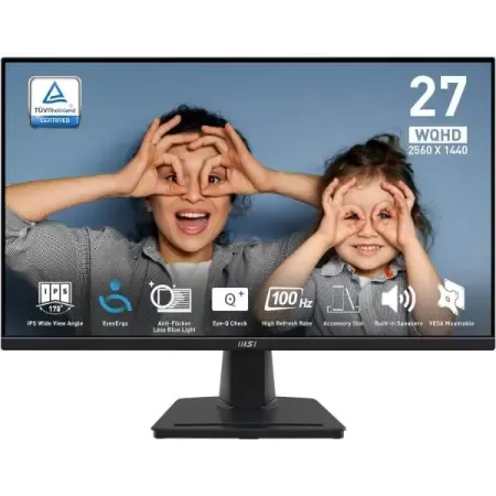MSI PRO MP275Q 27" WQHD 2K 100Hz 4ms Built-in-Speaker IPS Business Monitor