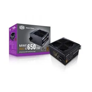 Cooler Master MWE 650 Bronze V2 80 Plus Bronze 650W Non Modular Power Supply MPE-6501-ACABW-BIN