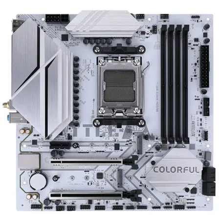 Colorful BATTLE‑AX B650M WHITE WIFI V15 WiFi-6 AMD B650 AM5 DDR5 MicroATX Motherboard
