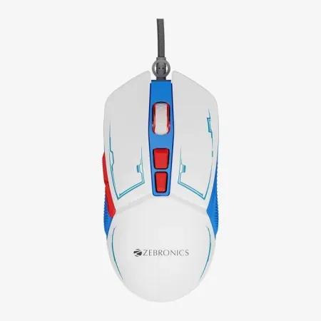 ZEBRONICS Astro Premium Gaming Mouse with Upto 7200 DPI, 7 Buttons, Braided Cable, High Resolution Sensor, Windows Software with RGB LED Light Modes