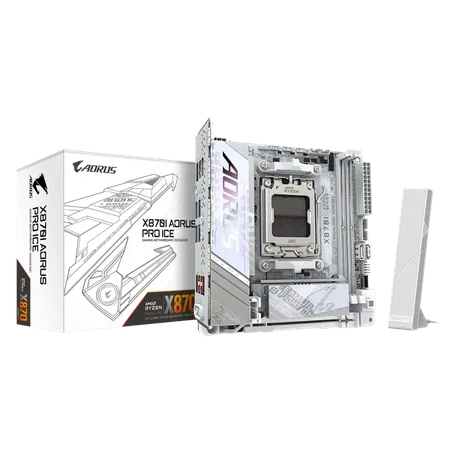 GIGABYTE X870I Aorus Pro ICE DDR5 AMD Motherboard (White)