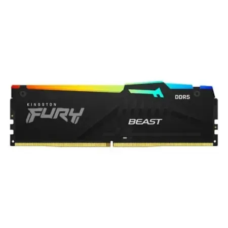 Kingston Fury Beast RGB XMP 16GB (16GBx1) DDR5 5200MHz Desktop RAM (Black) KF552C40BBA-16