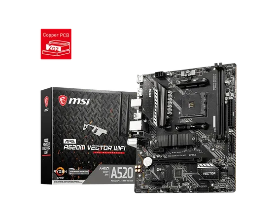 MSI MAG A520M VECTOR WIFI AM4 Micro-ATX Motherboard