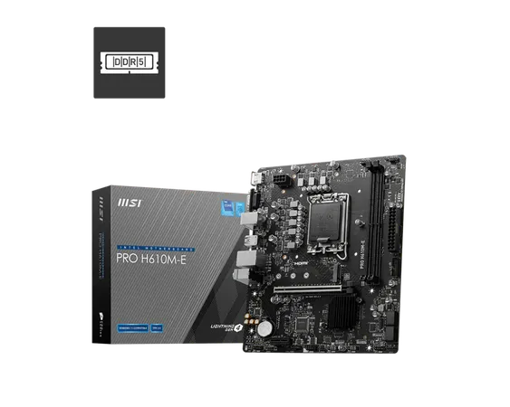 MSI Pro H610M-E mATX Intel LGA 1700 Motherboard Supports Intel 12th , 13th & 14th Gen Processors