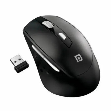 Portronics Toad 32 Wireless Mouse with 6 Buttons, 2.4 GHz Connectivity, 10m Working Range, Ergonomic Design, Adjustable Optical DPI, Auto Power Saving, for Laptop & PC (Red)