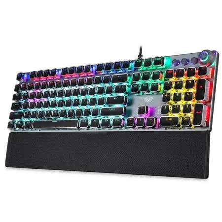 AULA F2088 Full Size Mechanical Wired Gaming Keyboard (Black) Brown Switches (F2088WHB)