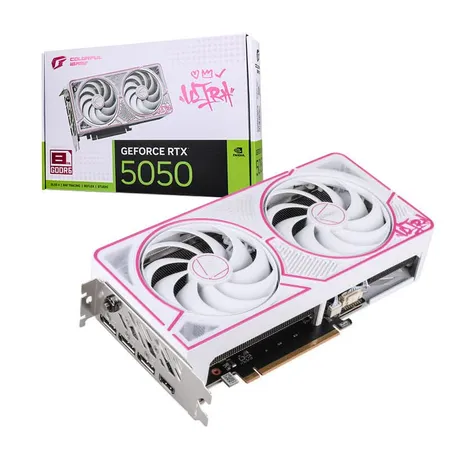 COLORFUL IGAME GEFORCE RTX 5050 ULTRA W DUO OC 8GB-V WHITE GRAPHIC CARD