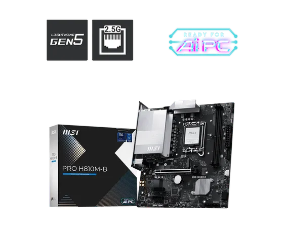 MSI Pro H810M-B LGA1851 Micro ATX Motherboard