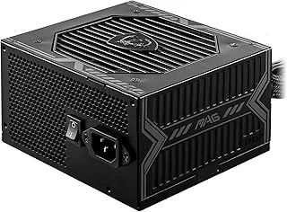MSI MAG A550BN Gaming Power Supply Unit, 80 Plus Bronze Certified Power Supply, 550 Watt, 12V Single-Rail, DC-to-DC Circuit, 120mm Fan, 5-Year Limited Warranty