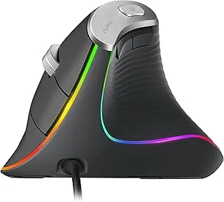 Nulea Wired Vertical Mouse, USB Ergonomic Optical Mouse with 4 Adjustable DPI, 11 RGB Backlight Modes, Compatible for Laptop, PC, Desktop, Mac, Grey