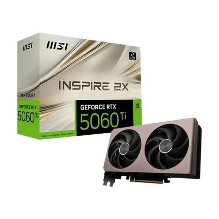 MSI Nvidia GeForce RTX 5060 Ti Inspire 2X OC 16GB GDDR7 Dual Fan Graphics Card