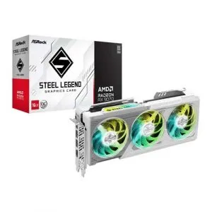 ASrock AMD Radeon RX 9070 Steel Legend White 16GB OC Graphic Card RX9070 SL 16GO