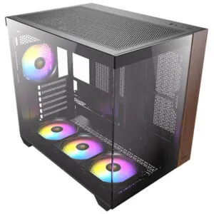 Antec CX800 Wood ARGB Mid Tower Tempered Glass PC Gaming Case (Black)
