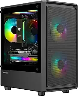 Ant Esports 400 Air Mini | Mini-Tower Computer Case/Gaming Cabinet - Black | Support Micro-ATX, Mini-ITX | Pre-Installed 3 ARGB Fans