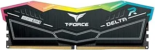 TeamGroup T-Force Delta RGB 16GB 5600MHz (5600MT/s) CL36 Black DDR5 Desktop Gaming Memory, Metal Heatsink, ARGB Sync, ECC, XMP 3.0/EXPO, Compatible With Intel/AMD CPU, High Performance Low Latency RAM
