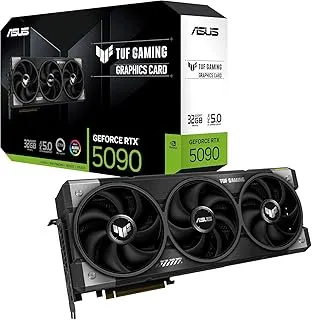 ASUS TUF Gaming GeForce RTX 5090 32GB GDDR7 Gaming Graphics Card (Nvidia GeForce RTX5090, 3.6 Slot Design, PCIe 5.0, 2X HDMI 2.1b, 3X DisplayPort 2.1a, TUF-RTX5090-32G-GAMING)