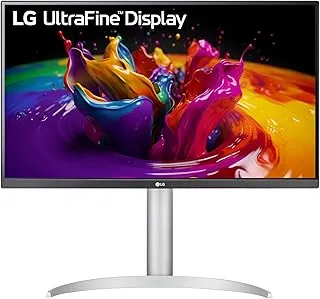 LG 27Up850-W Monitor 27 Inch Uhd (3840 X 2160) Ips Display, Vesa Displayhdr 400, Dci-P3 95% Color Gamut, Usb-C,3-Side Virtually Borderless Display, Height/Pivot/Tilt Adjustable Stand - Silver