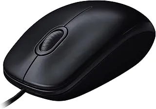 Logitech M90 Wired USB Mouse, 3 yr Warranty, 1000 DPI Optical Tracking, Ambidextrous PC/Mac/Laptop - Black